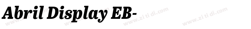 Abril Display EB字体转换